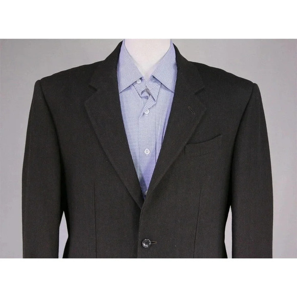 Marc by Marc Jacobs Brown/Black Herringbone Wool-Linen 2Btn Blazer Jacket XL 42L - Picture 3 of 10